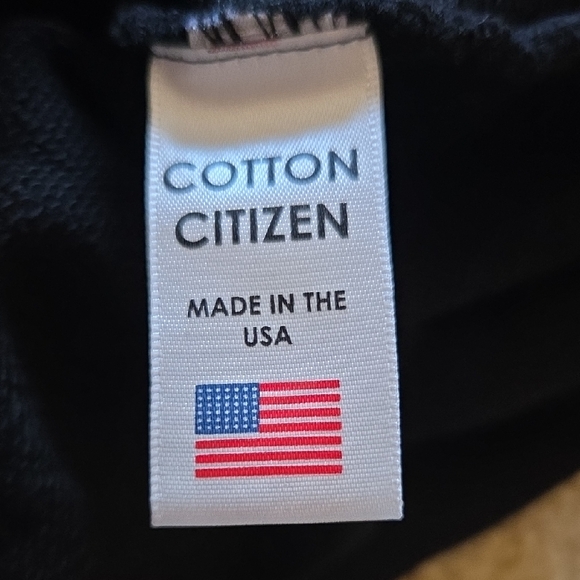 Cotton Citizen Open Back Black Sweatshirt Crew Neck Sz L Made USA 100% Cotton - Picture 13 of 14